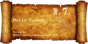 Malle Tuzson névjegykártya